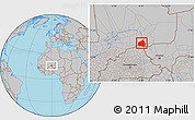 Gray Location Map of Tessit