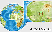 Physical Location Map of Tessit, within the entire country
