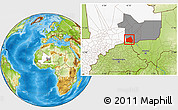 Physical Location Map of Tessit, highlighted country, highlighted grandparent region