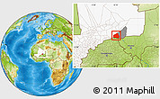 Physical Location Map of Tessit, highlighted country, highlighted parent region
