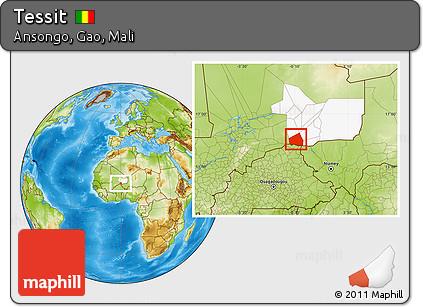 Physical Location Map of Tessit, highlighted grandparent region