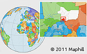 Political Location Map of Tessit, highlighted grandparent region
