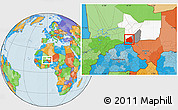 Political Location Map of Tessit, highlighted parent region, highlighted grandparent region