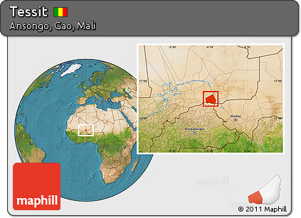 Satellite Location Map of Tessit