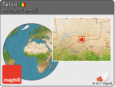 Satellite Location Map of Tessit