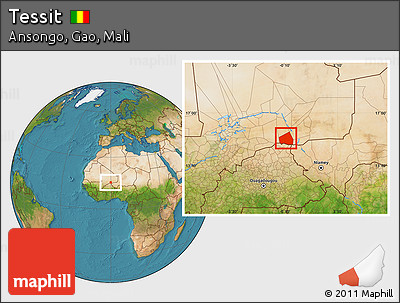 Satellite Location Map of Tessit