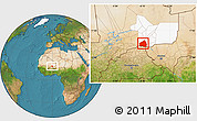 Satellite Location Map of Tessit, highlighted grandparent region