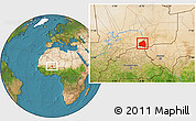 Satellite Location Map of Tessit