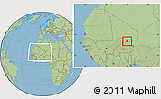 Savanna Style Location Map of Tessit, within the entire country