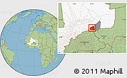 Savanna Style Location Map of Tessit, highlighted country, highlighted parent region