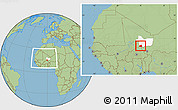 Savanna Style Location Map of Tessit, highlighted grandparent region, within the entire country