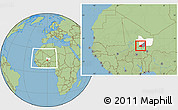 Savanna Style Location Map of Tessit, highlighted parent region, highlighted grandparent region, within the entire country