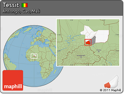 Savanna Style Location Map of Tessit, highlighted parent region, highlighted grandparent region
