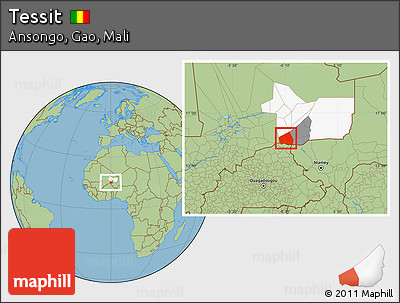 Savanna Style Location Map of Tessit, highlighted parent region, highlighted grandparent region