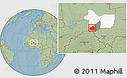 Savanna Style Location Map of Tessit, highlighted parent region, highlighted grandparent region, hill shading