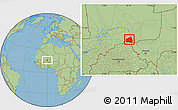 Savanna Style Location Map of Tessit