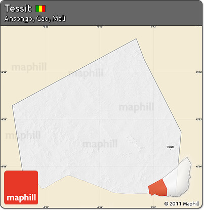 Classic Style Map of Tessit, single color outside