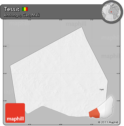 Gray Map of Tessit, single color outside