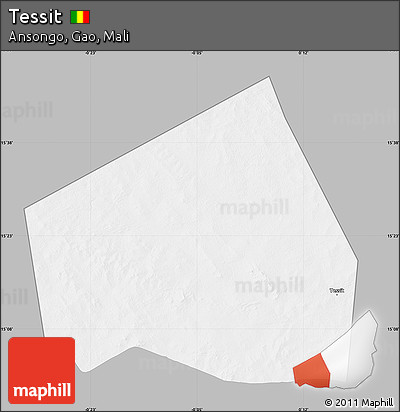 Gray Map of Tessit, single color outside