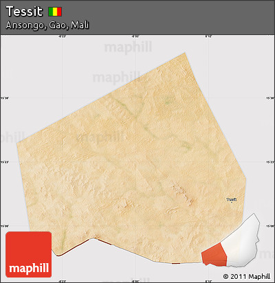 Satellite Map of Tessit, cropped outside