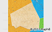Satellite Map of Tessit, political outside