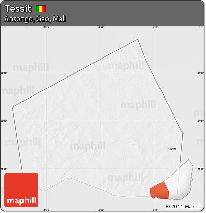 Silver Style Map of Tessit, single color outside