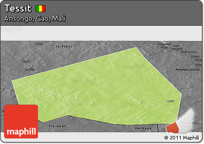 Physical Panoramic Map of Tessit, darken, desaturated