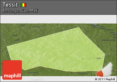 Physical Panoramic Map of Tessit, darken