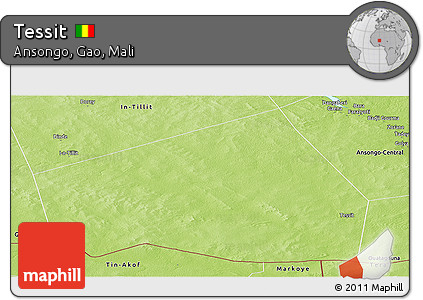 Physical Panoramic Map of Tessit