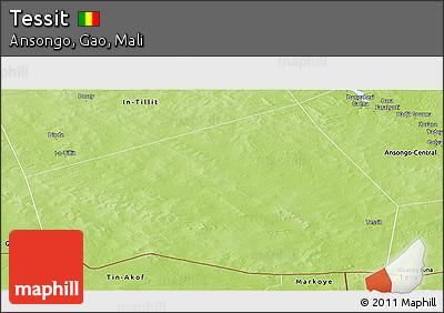 Physical Panoramic Map of Tessit