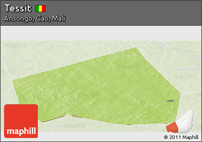 Physical Panoramic Map of Tessit, lighten