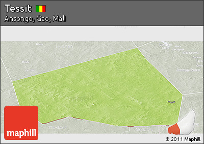 Physical Panoramic Map of Tessit, lighten, semi-desaturated