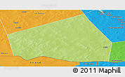 Physical Panoramic Map of Tessit, political outside