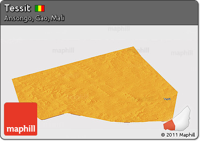 Political Panoramic Map of Tessit, cropped outside