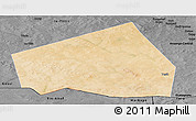 Satellite Panoramic Map of Tessit, darken, desaturated