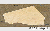 Satellite Panoramic Map of Tessit, darken