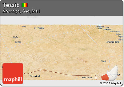 Satellite Panoramic Map of Tessit