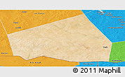 Satellite Panoramic Map of Tessit, political outside