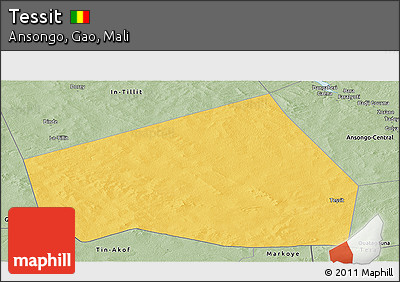 Savanna Style Panoramic Map of Tessit