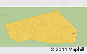 Savanna Style Panoramic Map of Tessit, single color outside