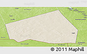 Shaded Relief Panoramic Map of Tessit, physical outside