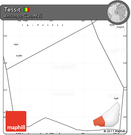 Blank Simple Map of Tessit