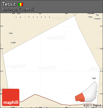 Classic Style Simple Map of Tessit