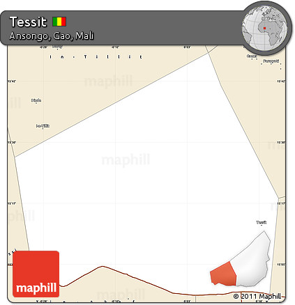 Classic Style Simple Map of Tessit