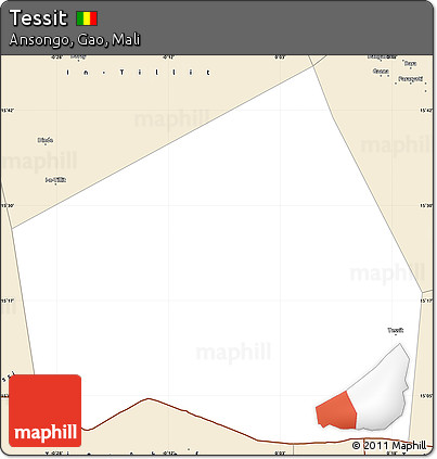 Classic Style Simple Map of Tessit