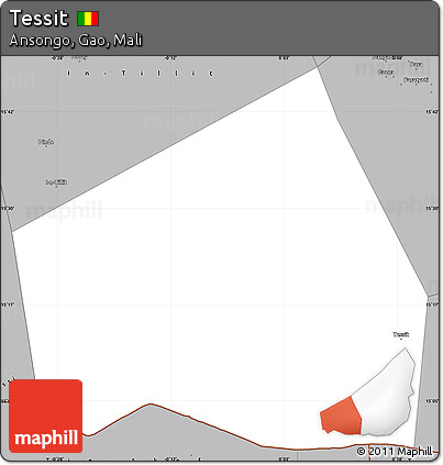 Gray Simple Map of Tessit