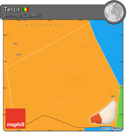 Political Simple Map of Tessit