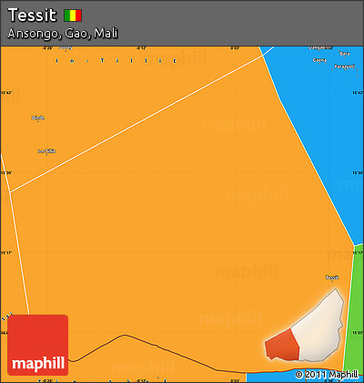 Political Simple Map of Tessit
