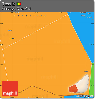 Political Simple Map of Tessit