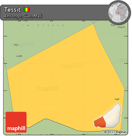 Savanna Style Simple Map of Tessit